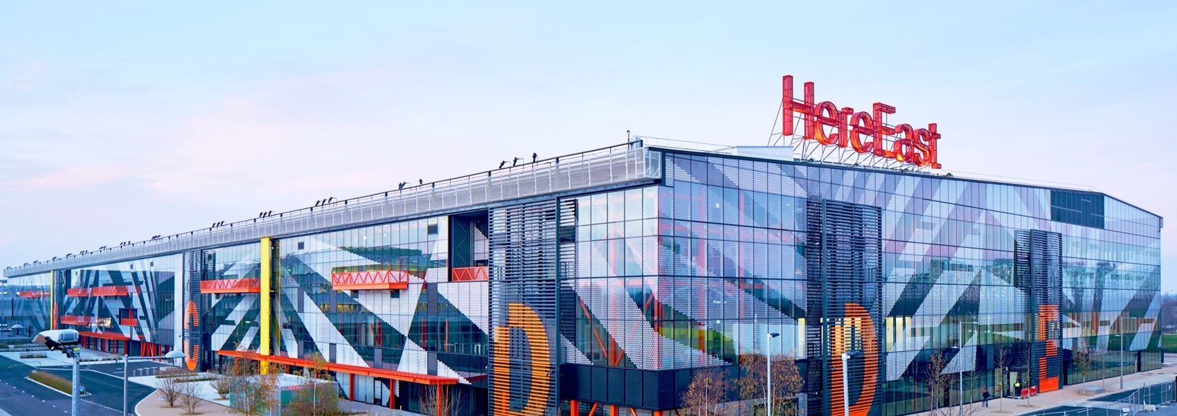 The Here East building on Queen Elizabeth Olympic Park
