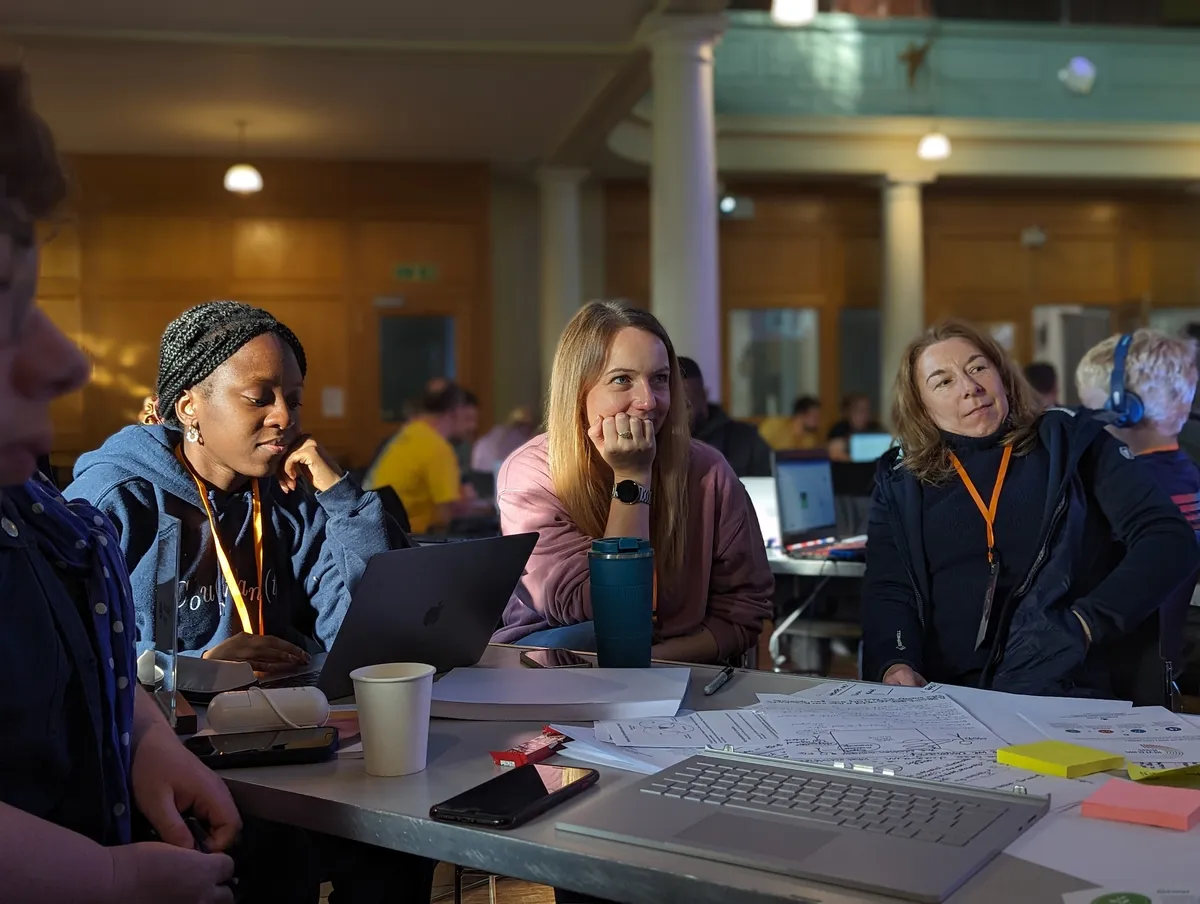 A team around the table at a past BUILD weekend